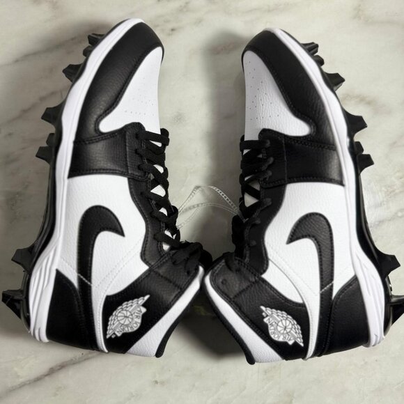 Jordan 1 TD Cleat 2023 Mid Black White Size 12 - | NWOB - Picture 6 of 10